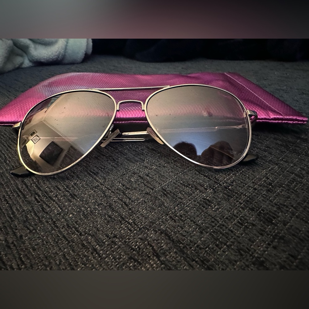 Betsy Johnson Betseyville Gray Aviators with Case